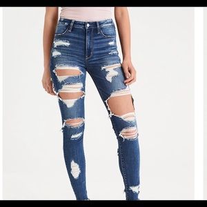 American Eagle Super Distressed Skinny Jean